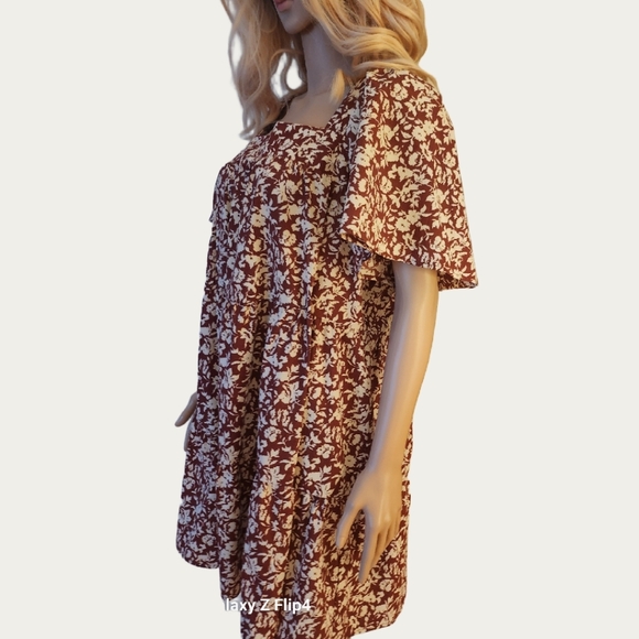 Abercrombie & Fitch Floral Mini Dress - Red and White - Picture 6 of 7